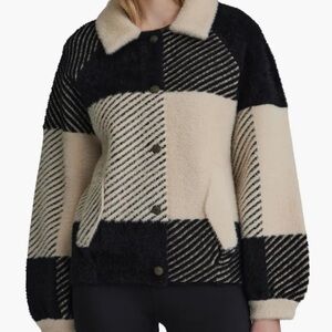 NVLT Cropped Eyelash Sweater Coat